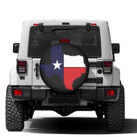 Foruidea Texas Flag Spare Tire Cover Dust-Proof Wheel Tire Cover Fit Trailer, RV, SUV and Many Vehicle (14, 15, 16, 17 Inch)