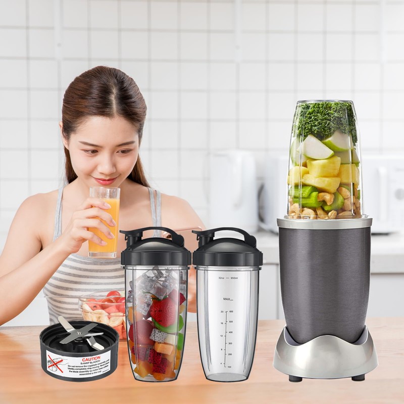 For nutribullet Blender Cups & Blade Replacement Set 32oz Huge