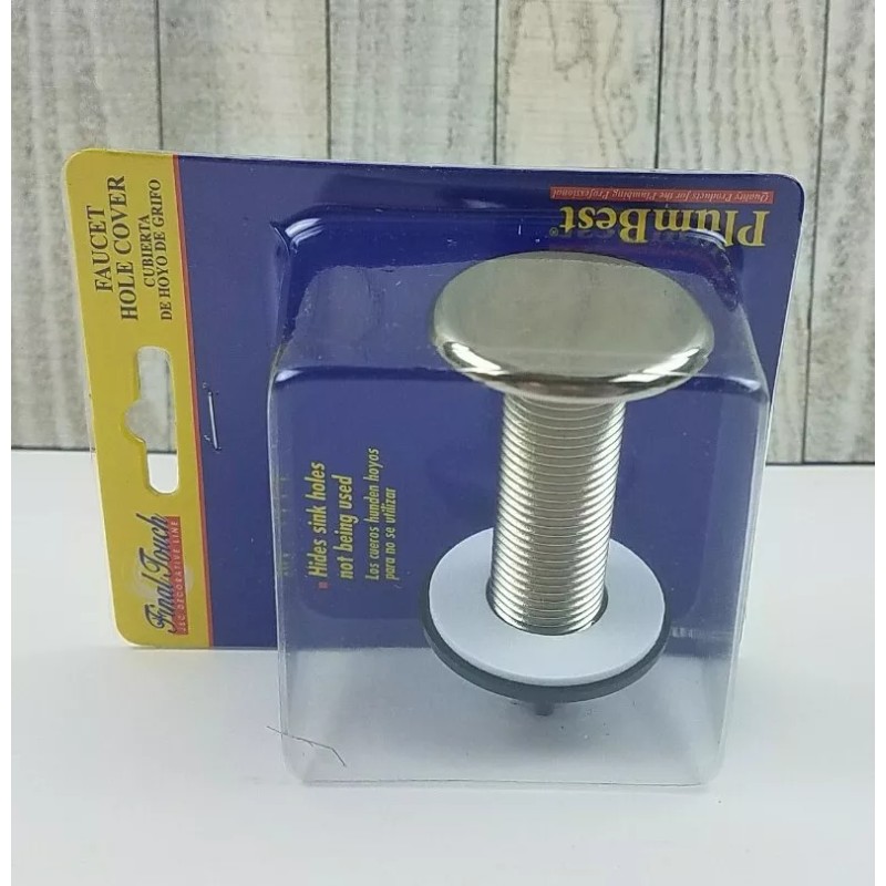 Final Touch PlumBest Polished Nickel Plastic Faucet Hole Cover Sink