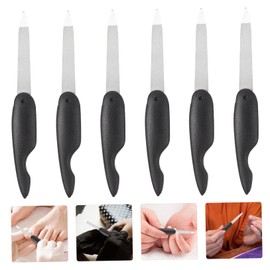 TOVINANNA 6Pcs Small Metal Nail Files Reusable Folding Nail File Strips for Manicure Durable Polishing Tools for Natural Nails Compact and Practical for Go Use
