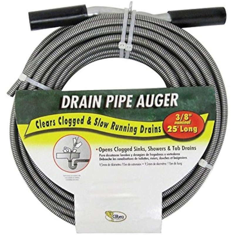 Cobra Plumbing 20250 3/8" X 25' Drain Auger