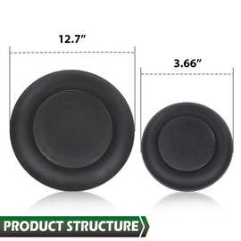 GRAND ORANGE Fifth Wheel Hitch Puck Cover Plug Trim Ring Kit Compatible with 2011-2023 Ford F250 F350 F450 F550 Super Duty Trucks BC3Z-99000A25-A Black Hitch Covers