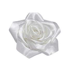 Satin Rose Flower Large Brooch Lapel Pins Handmade Fabric Flower Brooches Pin Classic for Wedding Party Dance Banquet for Women Men Dress Suit Clothes Accessories JewelryGifts 110mm, Metal, no