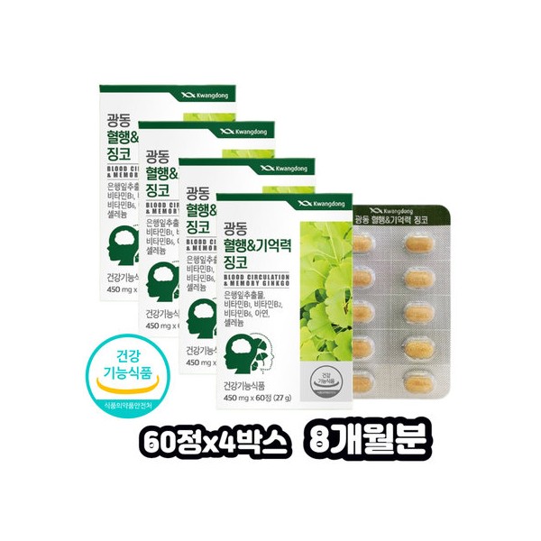 Ginkgo extract, memory for those in their 50s, blood flow