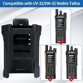 BAOFENG DM32/UV32 Radio Holster, Walkie Talkie Belt Holder Case UV-32 Belt Holder For DM32 UV32 Walkie Talkie Holder Duty Belt Accessories Portable Travel Camping Storage