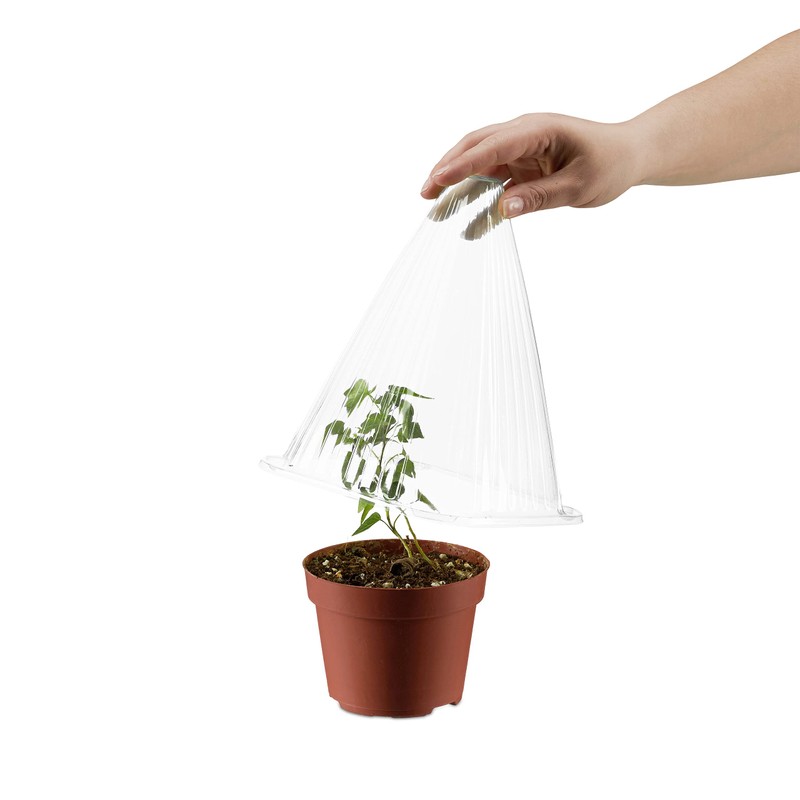 Relaxdays Plant Cover, 24x Set, Hat, Protection, Frost Prevention, Growth