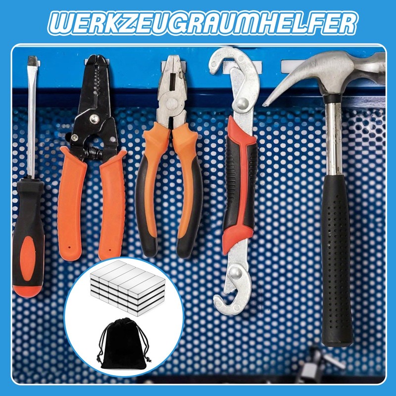 Pack of 20 Magnets Strong Large Rectangular Flat, Neodymium Magnets