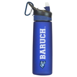 Baruch College Tritan Plastic Frosted Sport Water Bottle, Design-1 - Blue