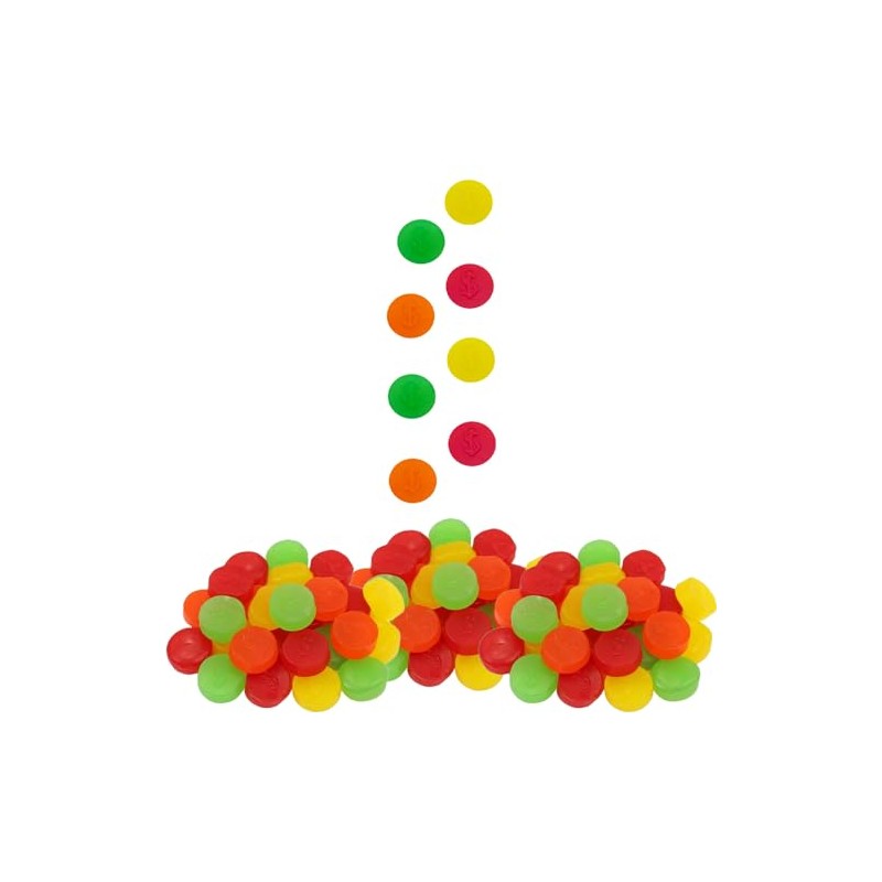 Fruidles Assorted Fruit Juju Coins, Delicious Jelly Gummy Candy, Fun