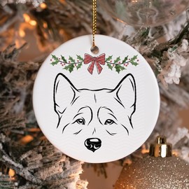 Minimal Dog Christmas Ornament:_#4 Alaskan Malamute