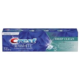 Crest 3D White Toothpaste, Deep Clean, Enamel Safe Whitening 3.8 oz (107g) - 1 Count
