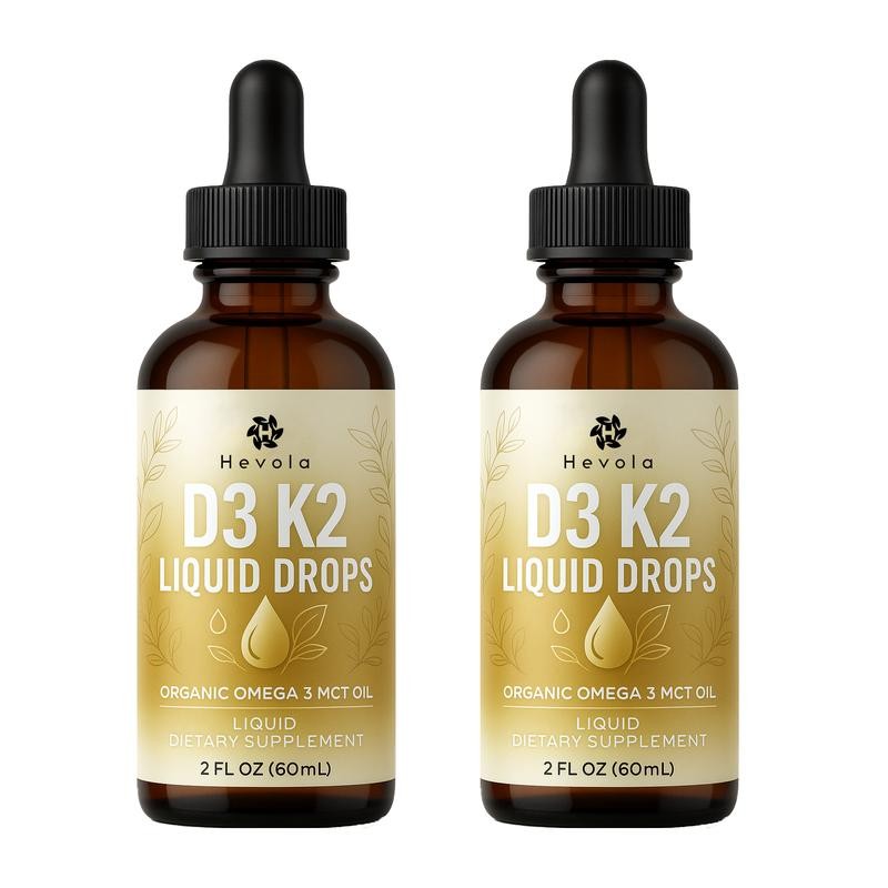 Organic Vitamin D3 K2 Liquid Supplement | 60ml | With
