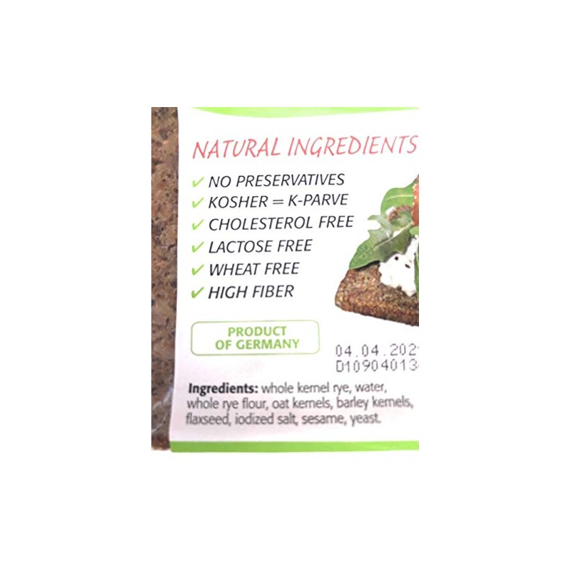 German Three Grain Bread Delba Famous Feldkamp Toast 2 Pack