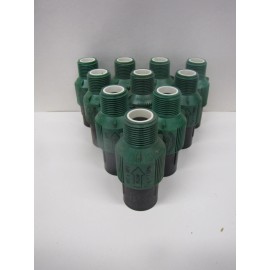 Senninger Lot of 10 Senninger 25 PSI Low Flow .1-7 gpm Pressure Regulators 3/4" fpt x mpt