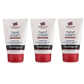 3 x NEUTROGENA NORWEGIAN FORMULA UNSCENTED HAND CREAM 50ml - TRAVEL SIZE