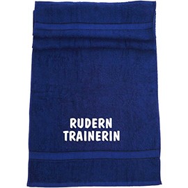 ShirtShop-Saar Rudern Trainerin; Badetuch Sport, dunkelblau