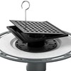 Bernkot Square Shower Drain, 6" Matte Black with PVC Bonding