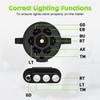 WOLFWILL 7 Way Blade to 4 Way Flat Trailer Adapter,