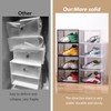Attelite 8 Pack Shoe Boxes Clear Plastic Stackable, Upgrade Large