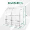 BPS 7x3x7 FT Lean to Greenhouse with Shelves, Large Walk-in
