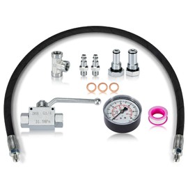 High Pressure Oil System IPR Air Test Tool Kit - Compatible with Ford 6.0L & 7.3L Diesel - Includes IPR Valve Fitting & Air Gauge