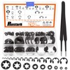 Rustark 261 Pcs M2-M12 Black Internal Tooth Star Lock Washers