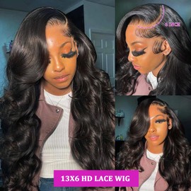 SkyGrow 13x6 Body Wave Lace Front Wigs Human Hair Wig 250 Density 15A Raw HD Lace Frontal Human Hair Wigs for Women 30 inch