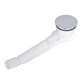 Udorich Efficient Flow Waste Trap Drain & Flexible Hose for Shower Enclosure, Removable Top, Adjustable Length, 4.5" Diameter Cover