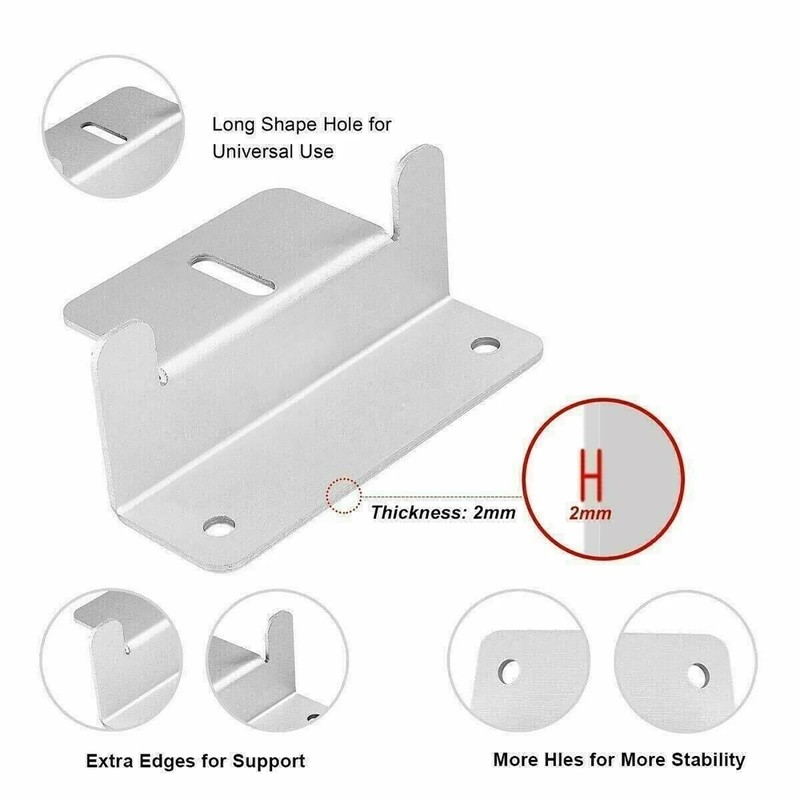 Bohaner Pack of 4 Z-Angle Brackets Solar Panel Mount with