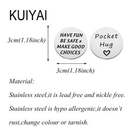 New Driver Gift Have Fun Be Safe Make Good Choices Pocket Hug Token Graduation Gift Driver First Key Gift for BFF Best Friend, Fun Safe Choices T, Small