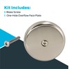 Eastman Single Hole Overflow Face Plate with Brass Screw, PVD