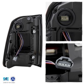 AKKON - Fit 2019-2024 Dodge Ram 1500 Rebel Not-Included Blind Spot Sensor LED Tail Light Rear Lamp Assembly OE Style Black Red Right