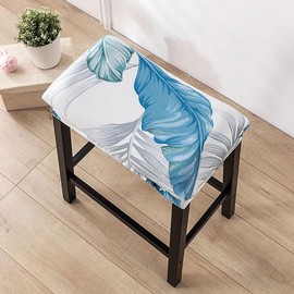 Bifaunvogel Bar Stool Cover Rectangle Set of 2 Printed Stretch Counter Height Bar stools Slipcovers Saddle Stool Slipcover Bench Seat Protector Backless Bar Stools Covers for Kitchen Counter #7