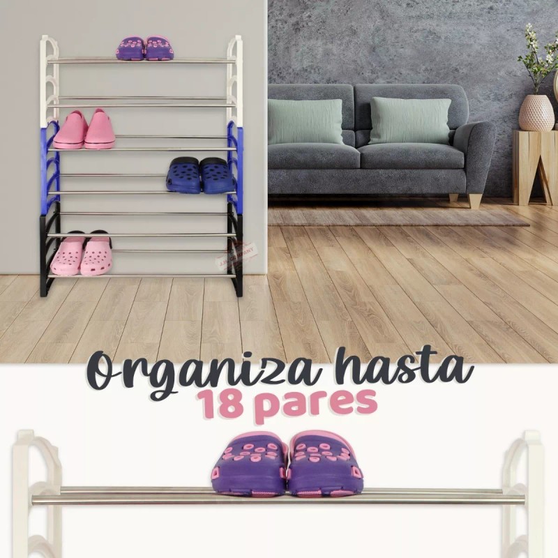 J.H. Company Zapatera Organizador Armable 18 Pares Decoracion Hogar 9919