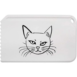Azeeda 'Feline Cat Face' Plastic Ice Scraper (IC00038732)