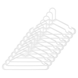 Whitmor Hanger Plastic WHTE 10PK