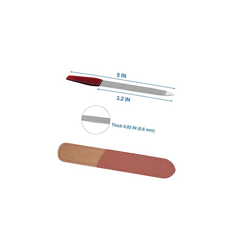 3 Pack Metal Nail File with Sharp Pointed Tip and