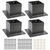 Voittozege 4 Pcs 4x4 Post Bracket Anchor Base, Deck Post