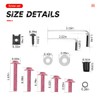 BELOMI Motorcycle Fairing Bolt Kit, 177pcs M5 M6 Motorcycle Windscreen