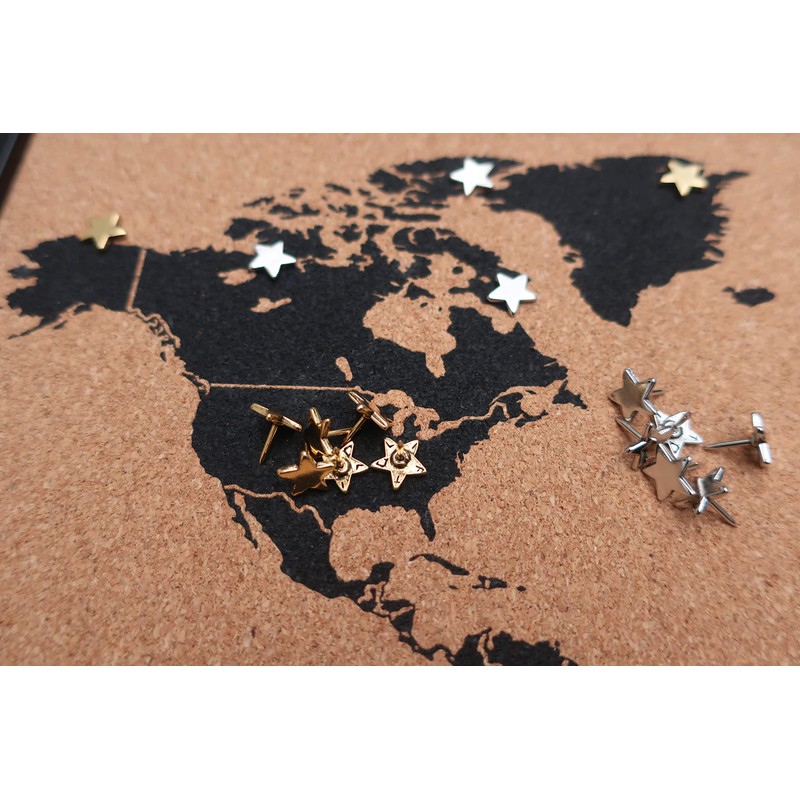 Star Map Pins - Silver Finish
