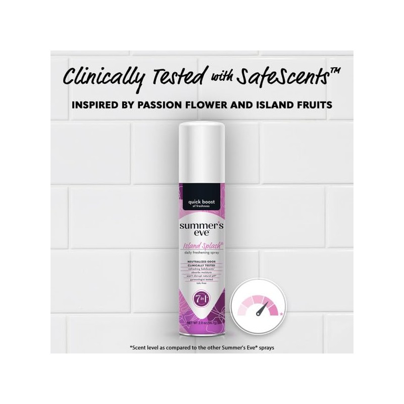 Summer's Eve Island Splash Daily Refreshing Feminine Spray, 2 oz