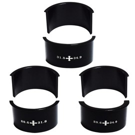 Pirhosigma Set of 3 Kinds Front Derailleur Adjust Conversion Clamp Shim Spacer Adapter Sheet 28.6 to 31.8 to 34.9mm Aluminum Alloy for MTB Mountain Road Bicycle