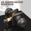 GOBEKOR 10 Pack Interior Privacy Door Knobs Oil Rubbed Bronze