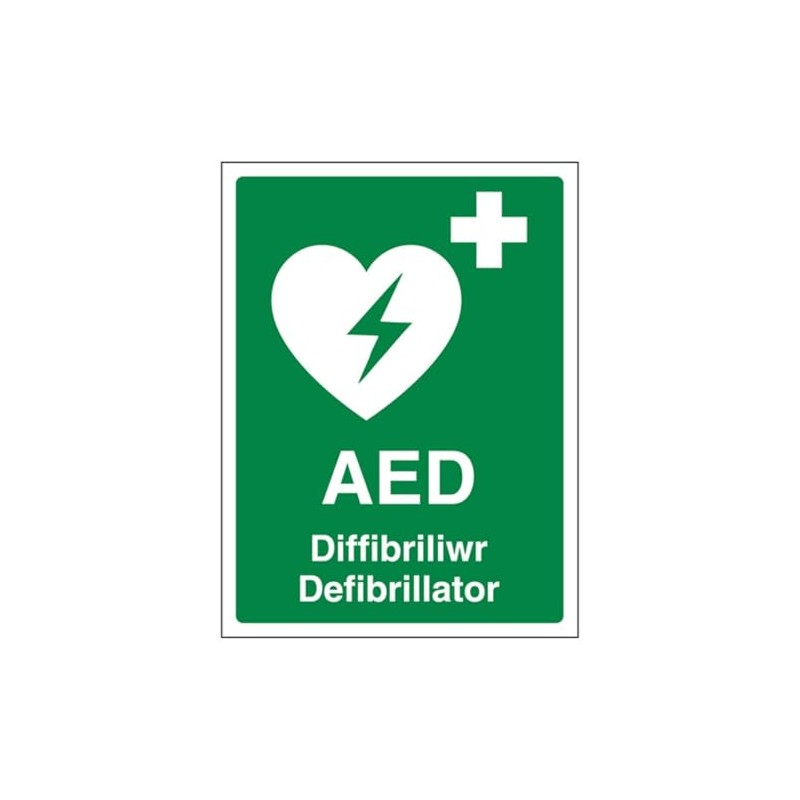 V Safety Welsh/English - AED Emergency Defibrillator 200 x 300
