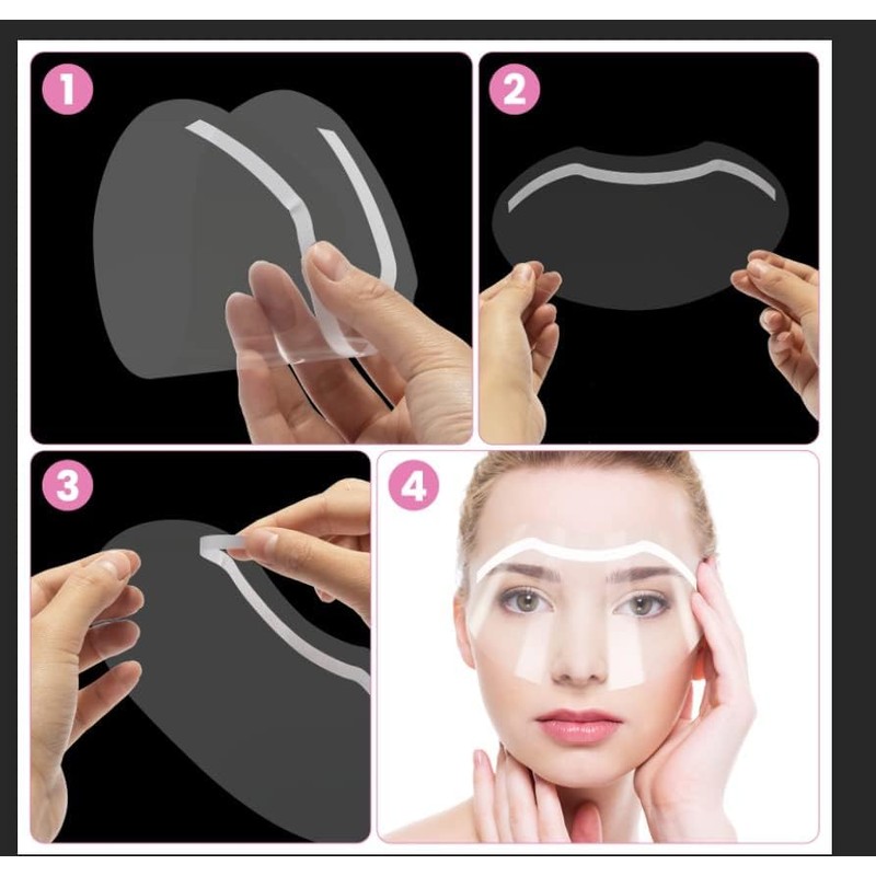 BOBOZHONG 50PCS Eyelash Shield Plastic Eye Shield,Shower Face Eye Protector,Transparent