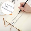 EBOOT 2 Pack Plastic Ruler Straight Ruler Plastic Measuring Tool