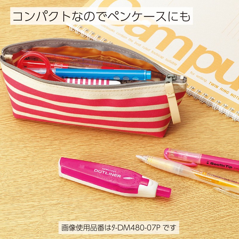 コクヨ テープのり のり ドットライナー ノック 本体 ピンク タ-DM480-07P