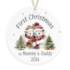 First Christmas as Mummy & Daddy Ceramic Ornament, Xmas Tree