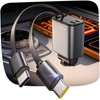 LISEN 69W Cargador para Auto Retrácti (Gris)