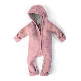 Ehrenkind® WALKOVERALL Baby Wool Walk Overalls Made of Natural Virgin Wool with Zip Walk Wool Suit for Toddlers and Baby antique pink, 98/104